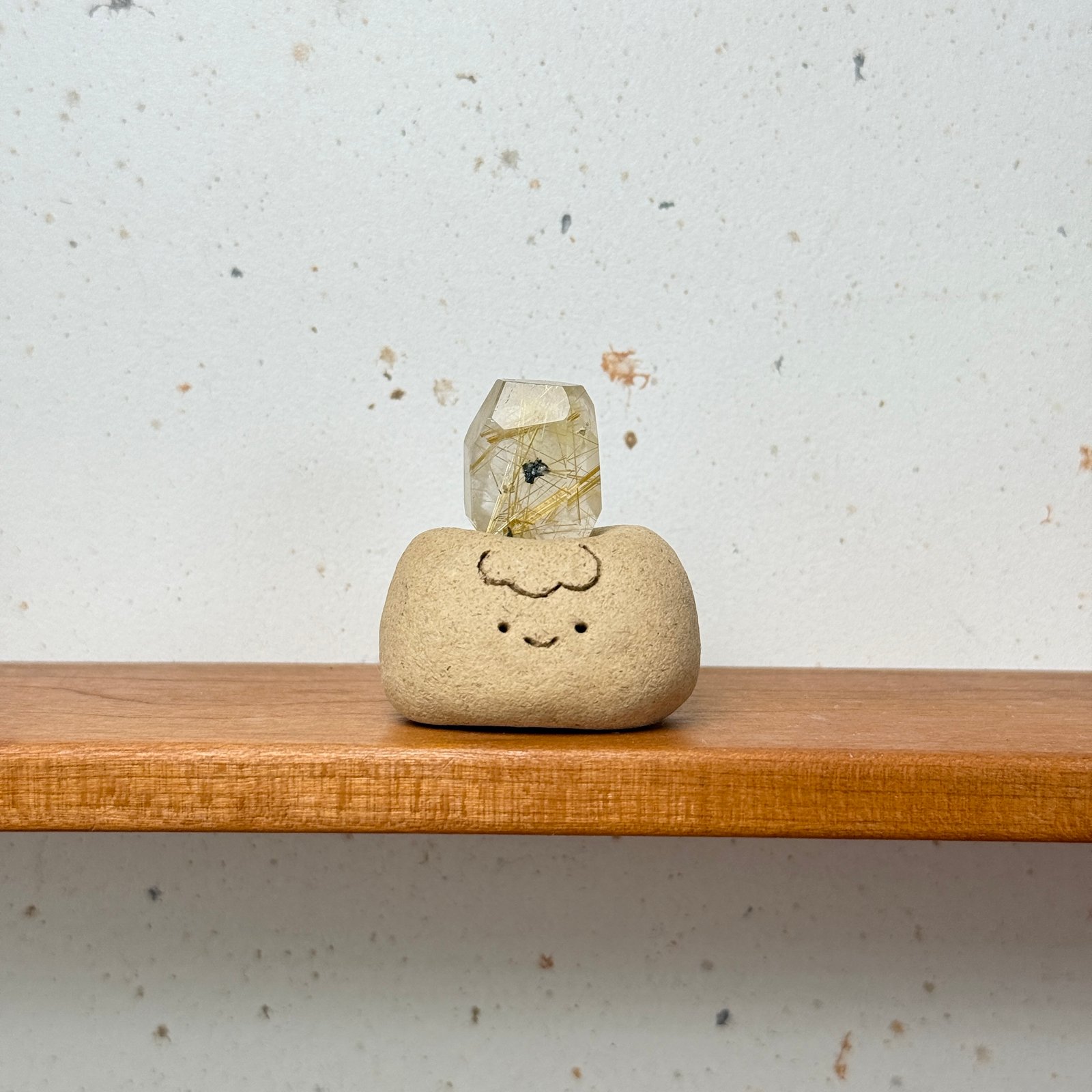 I60金髪晶小豆丁Golden rutilated quartz bean