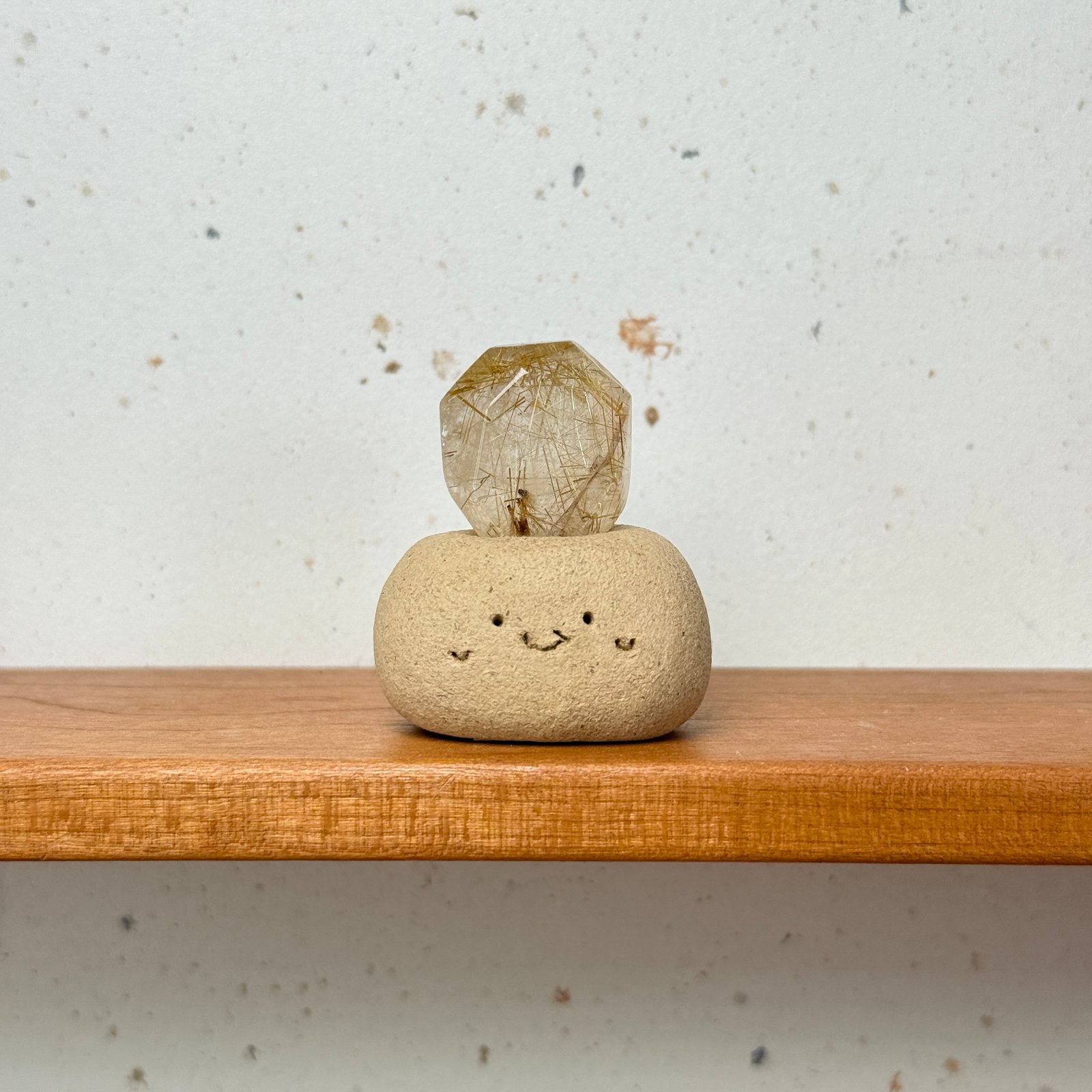 I61金髪晶小豆丁Golden rutilated quartz bean