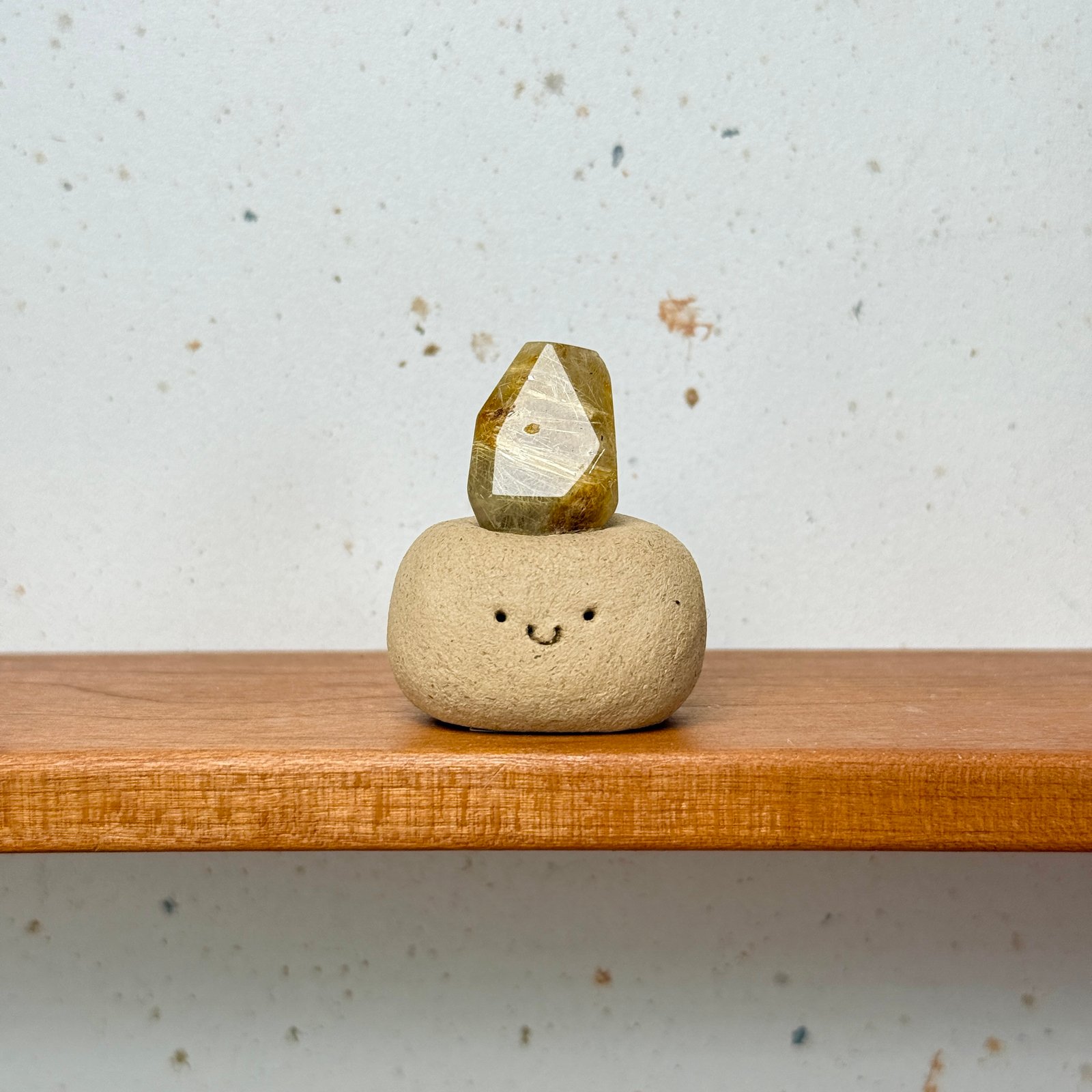 I63金髪晶小豆丁Golden rutilated quartz bean