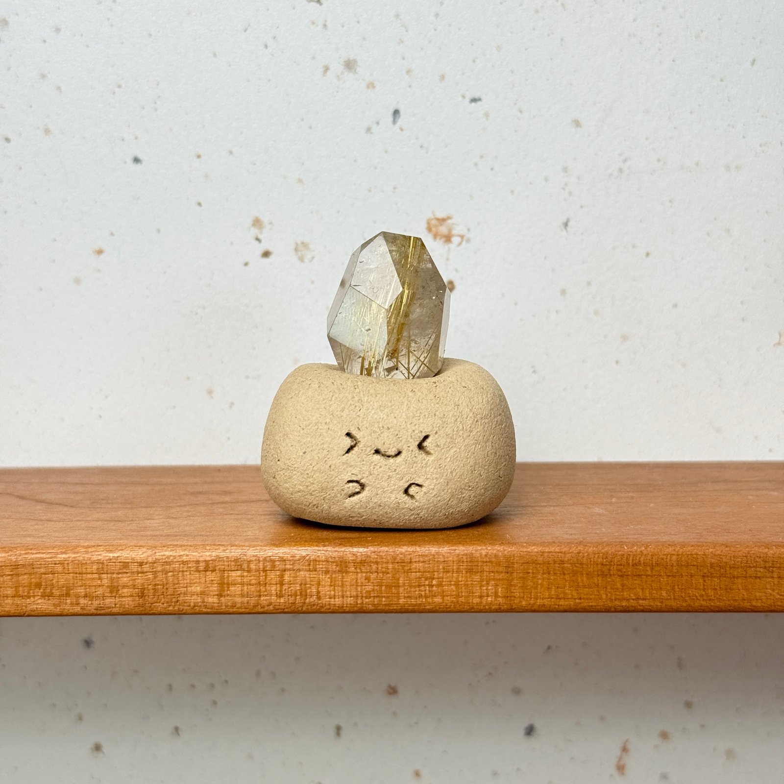 I65金髪晶小豆丁Golden rutilated quartz bean